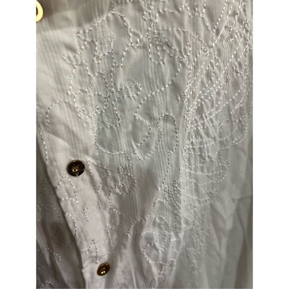 Avirex XXL White Embellished Long Sleeve Shirt - Picture 4 of 4
